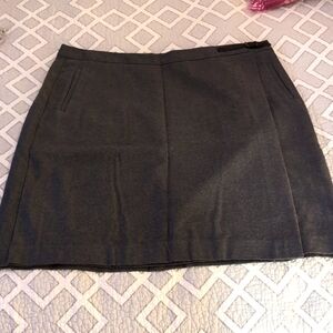 Cotton flannel faux wrap skirt 21" long